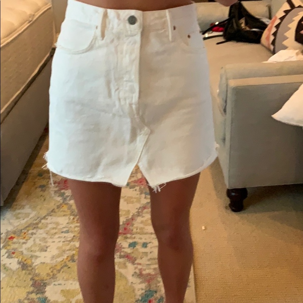 GRLFRND white denim skirt size 26